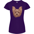 Dogs Smiling Yorkshire Terrier Womens Petite Cut T-Shirt Purple