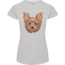 Dogs Smiling Yorkshire Terrier Womens Petite Cut T-Shirt Sports Grey