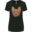 Dogs Smiling Yorkshire Terrier Womens Wider Cut T-Shirt Black