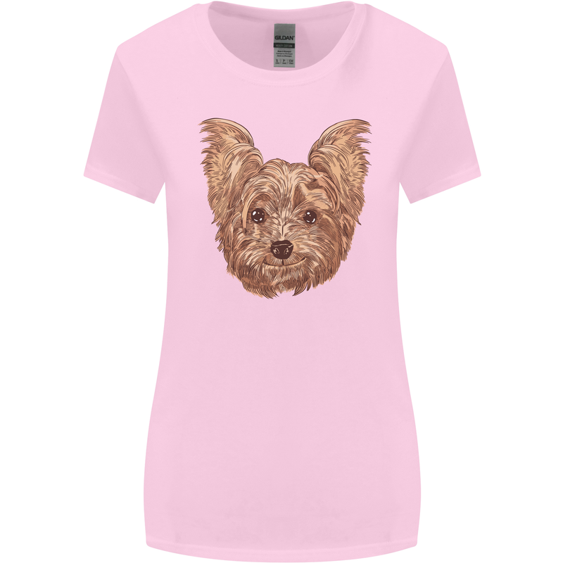 Dogs Smiling Yorkshire Terrier Womens Wider Cut T-Shirt Light Pink