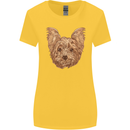 Dogs Smiling Yorkshire Terrier Womens Wider Cut T-Shirt Yellow