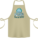 Don't Be Trashy Climate Change Environment Cotton Apron 100% Organic Khaki