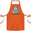 Don't Be Trashy Climate Change Environment Cotton Apron 100% Organic Orange