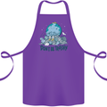 Don't Be Trashy Climate Change Environment Cotton Apron 100% Organic Purple