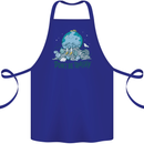 Don't Be Trashy Climate Change Environment Cotton Apron 100% Organic Royal Blue