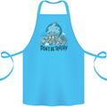 Don't Be Trashy Climate Change Environment Cotton Apron 100% Organic Turquoise
