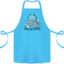 Don't Be Trashy Climate Change Environment Cotton Apron 100% Organic Turquoise