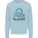 Don't Be Trashy Climate Change Environment Kids Sweatshirt Jumper Light Blue