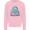 Don't Be Trashy Climate Change Environment Kids Sweatshirt Jumper Light Pink