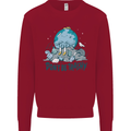 Don't Be Trashy Climate Change Environment Kids Sweatshirt Jumper Red