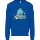 Don't Be Trashy Climate Change Environment Kids Sweatshirt Jumper Royal Blue