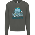 Don't Be Trashy Climate Change Environment Kids Sweatshirt Jumper Storm Grey