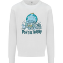 Don't Be Trashy Climate Change Environment Kids Sweatshirt Jumper White