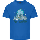 Don't Be Trashy Climate Change Environment Kids T-Shirt Childrens Royal Blue
