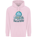 Don't Be Trashy Climate Change Environment Mens 80% Cotton Hoodie Light Pink