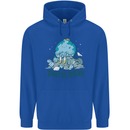 Don't Be Trashy Climate Change Environment Mens 80% Cotton Hoodie Royal Blue
