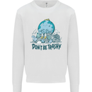 Don't Be Trashy Climate Change Environment Mens Sweatshirt Jumper White