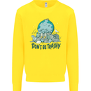 Don't Be Trashy Climate Change Environment Mens Sweatshirt Jumper Yellow