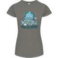 Don't Be Trashy Climate Change Environment Womens Petite Cut T-Shirt Charcoal