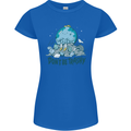 Don't Be Trashy Climate Change Environment Womens Petite Cut T-Shirt Royal Blue