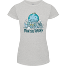 Don't Be Trashy Climate Change Environment Womens Petite Cut T-Shirt Sports Grey