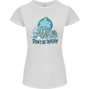 Don't Be Trashy Climate Change Environment Womens Petite Cut T-Shirt White