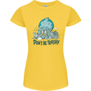 Don't Be Trashy Climate Change Environment Womens Petite Cut T-Shirt Yellow