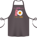 Don't Go Bacon My Heart Cotton Apron 100% Organic Dark Grey