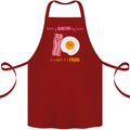 Don't Go Bacon My Heart Cotton Apron 100% Organic Maroon