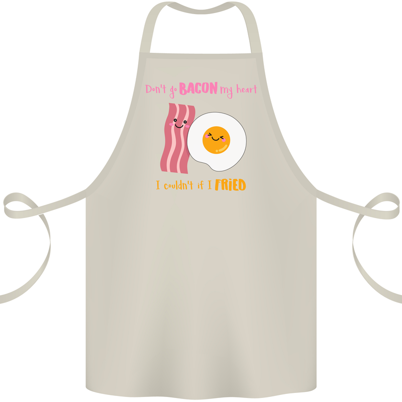 Don't Go Bacon My Heart Cotton Apron 100% Organic Natural