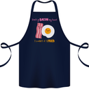 Don't Go Bacon My Heart Cotton Apron 100% Organic Navy Blue