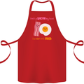 Don't Go Bacon My Heart Cotton Apron 100% Organic Red