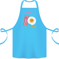Don't Go Bacon My Heart Cotton Apron 100% Organic Turquoise