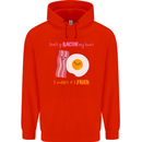 Don't Go Bacon My Heart Mens 80% Cotton Hoodie Bright Red