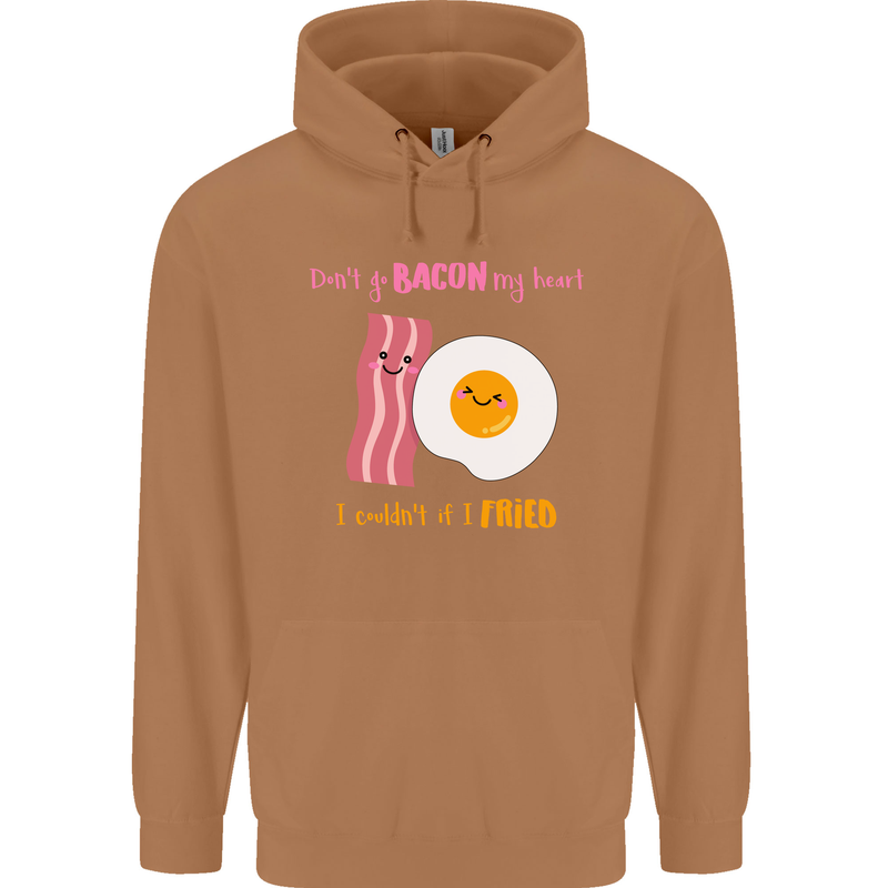 Don't Go Bacon My Heart Mens 80% Cotton Hoodie Caramel Latte