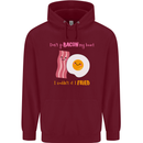 Don't Go Bacon My Heart Mens 80% Cotton Hoodie Maroon