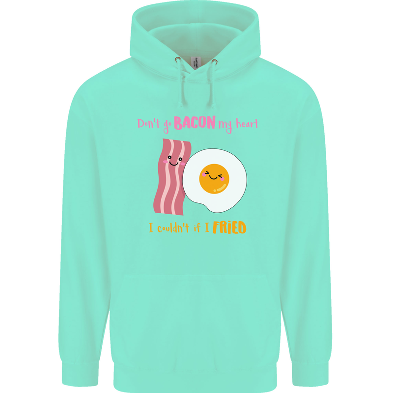 Don't Go Bacon My Heart Mens 80% Cotton Hoodie Peppermint