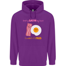 Don't Go Bacon My Heart Mens 80% Cotton Hoodie Purple
