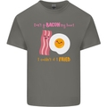 Don't Go Bacon My Heart Mens Cotton T-Shirt Tee Top Charcoal