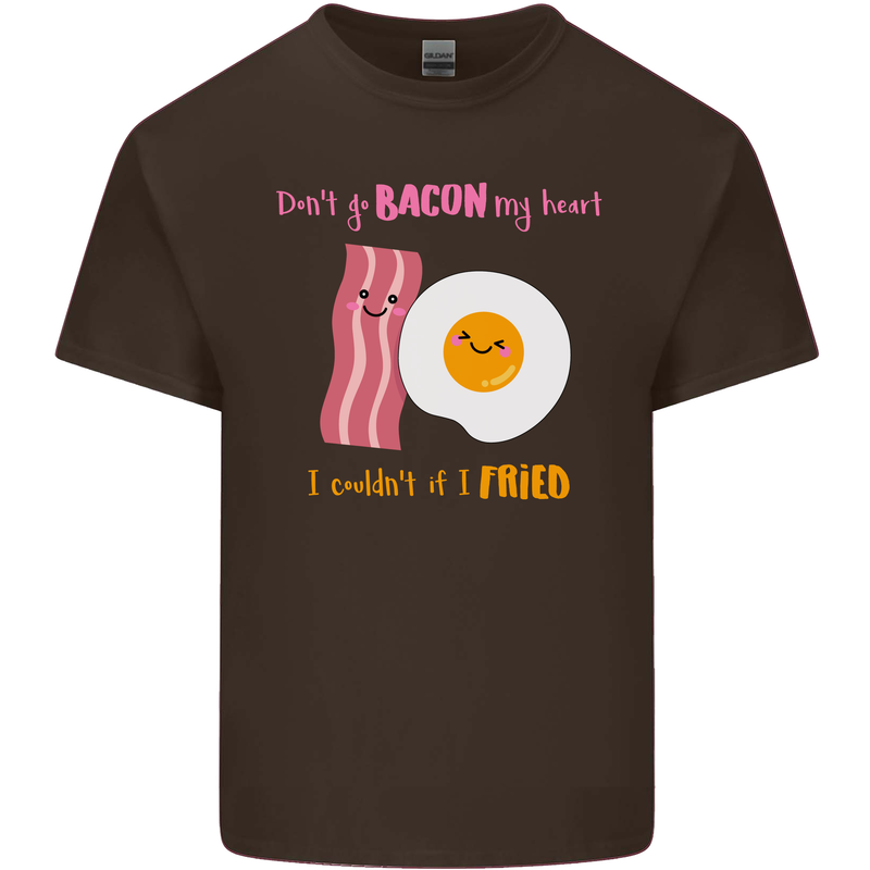 Don't Go Bacon My Heart Mens Cotton T-Shirt Tee Top Dark Chocolate
