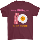 Don't Go Bacon My Heart Mens T-Shirt Cotton Gildan Maroon