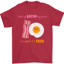 Don't Go Bacon My Heart Mens T-Shirt Cotton Gildan Red