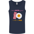 Don't Go Bacon My Heart Mens Vest Tank Top Navy Blue