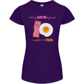 Don't Go Bacon My Heart Womens Petite Cut T-Shirt Purple