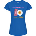Don't Go Bacon My Heart Womens Petite Cut T-Shirt Royal Blue