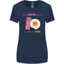 Don't Go Bacon My Heart Womens Wider Cut T-Shirt Navy Blue