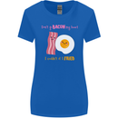 Don't Go Bacon My Heart Womens Wider Cut T-Shirt Royal Blue