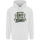 Don't Make Sh!t With Your Drummer Childrens Kids Hoodie White