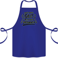 Don't Make Sh!t With Your Drummer Cotton Apron 100% Organic Royal Blue