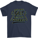 Don't Make Sh!t With Your Drummer Mens T-Shirt Cotton Gildan Navy Blue